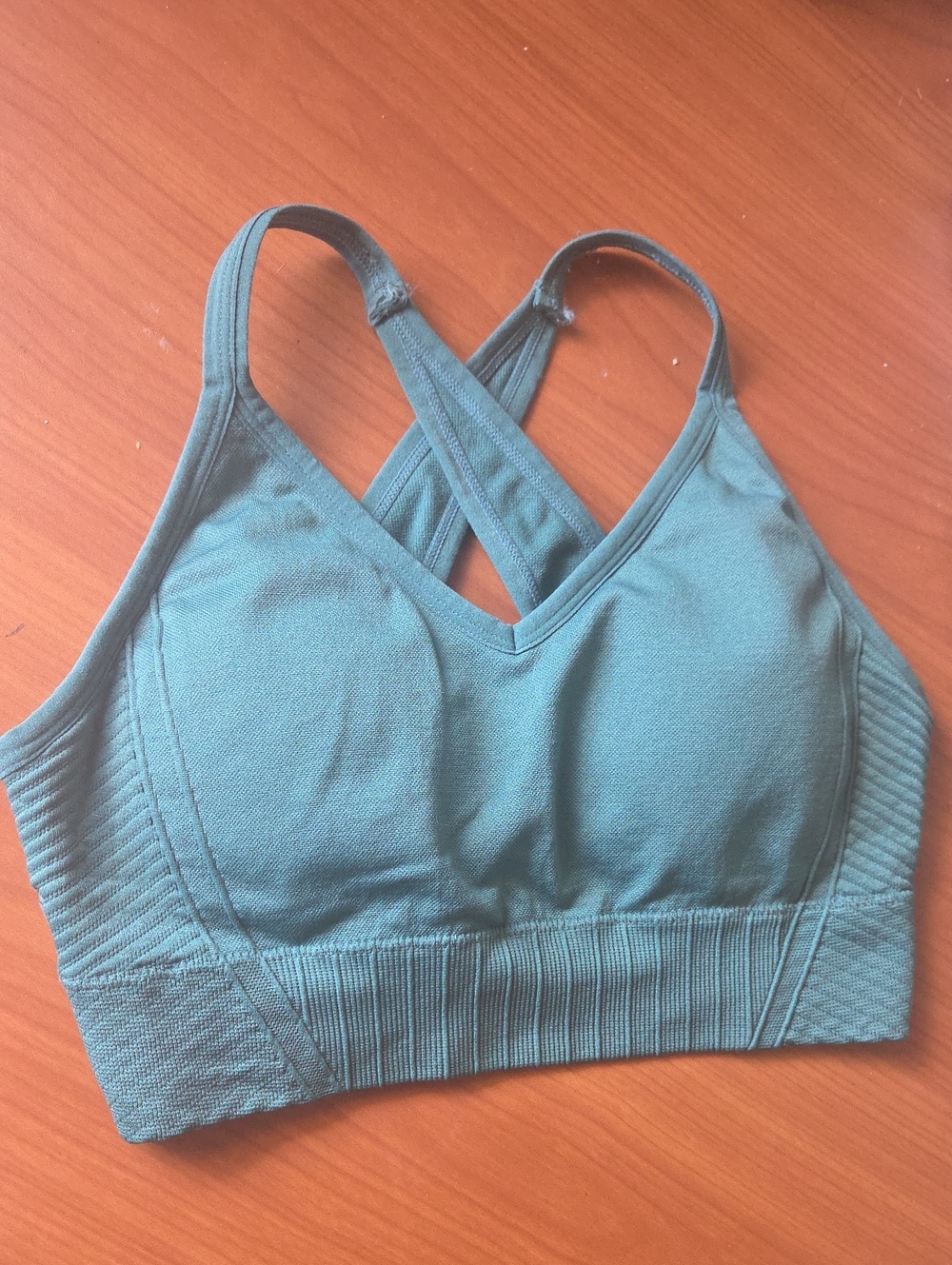 Avia Teal Racerback Crop Sports Bra